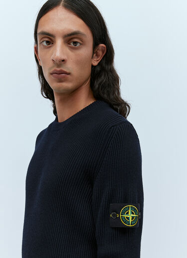 コンパスパッチ ニットセーター Stone Island コンパスパッチ ニットセーター ネイビー sto0154058