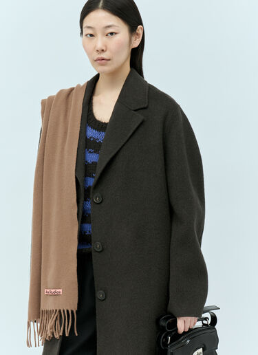 Acne Studios 流苏羊毛围巾 棕色 acn0355012