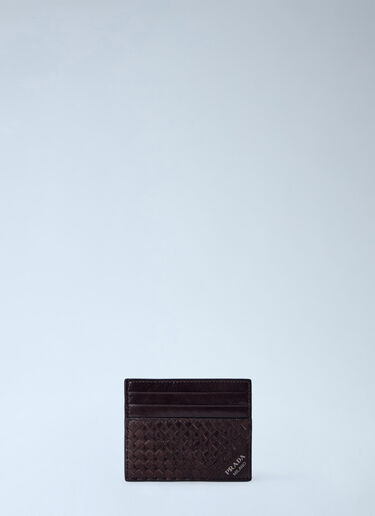 LN-CC® - Prada: Leather Card Holder - Brown Prada Leather Card Holder Brown pra0166213