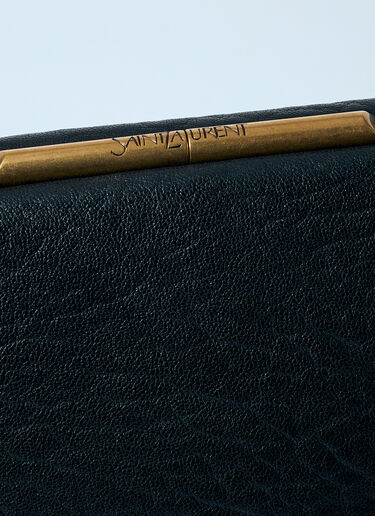 Saint Laurent Large Leather Clutch Black sla0258049