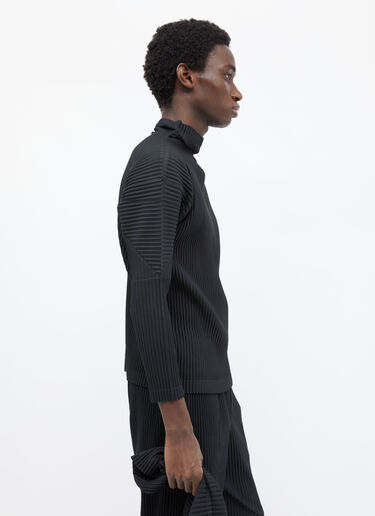 Homme Plissé Issey Miyake High Neck Pleated Top Black hmp0155010