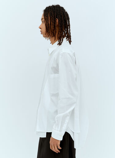 Comme des Garçons Homme Plus 弧形拼接衬衫  白色 hpl0156001