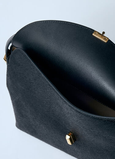 TOTEME T-Lock Pony Hair Top-Handle Bag Black tot0259031