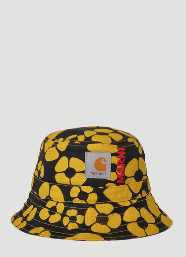 Marni x Carhartt Floral Print Bucket Hat Black mca0150004