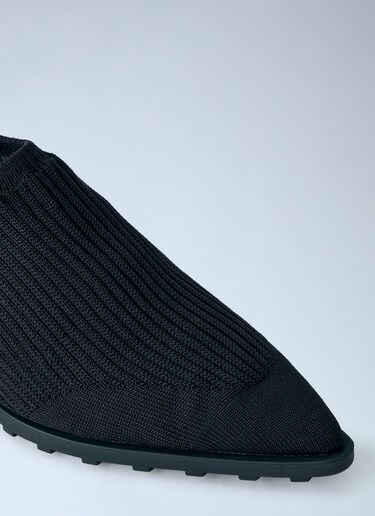 LN-CC® - Camper x Issey Miyake: Anna Ribbed Pointed-Toe Loafers - Black Camper x Issey Miyake Anna Ribbed Pointed-Toe Loafers Black cim0266011
