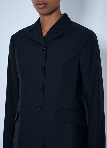 LN-CC® - Jil Sander: Tailored Blazer in Wool Blend - Black Jil Sander Tailored Blazer in Wool Blend Black jil0265002