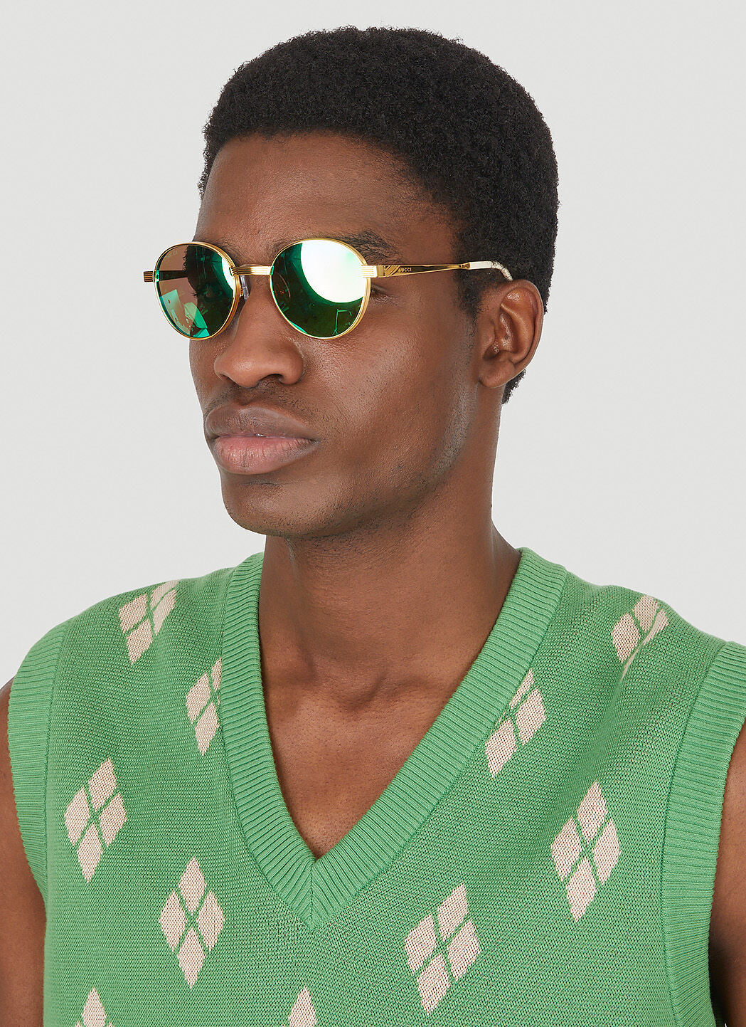 Gucci mirrored aviator sunglasses best sale