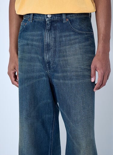 MM6 Maison Margiela Wide-Leg Denim Trousers Blue mmm0163019