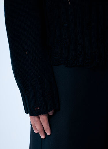 Marni Distressed Cotton Sweater Black mni0159003