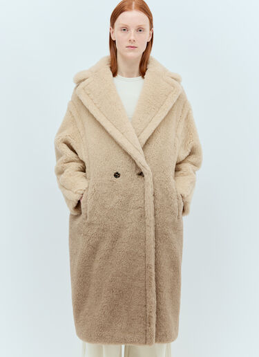 Bear Button Coat - Beige