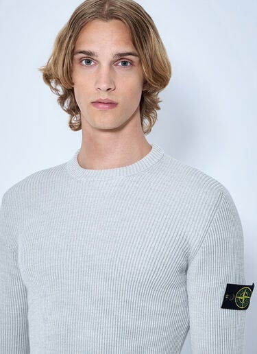 Stone Island Ribbed Crewneck Sweater Grey sto0165065