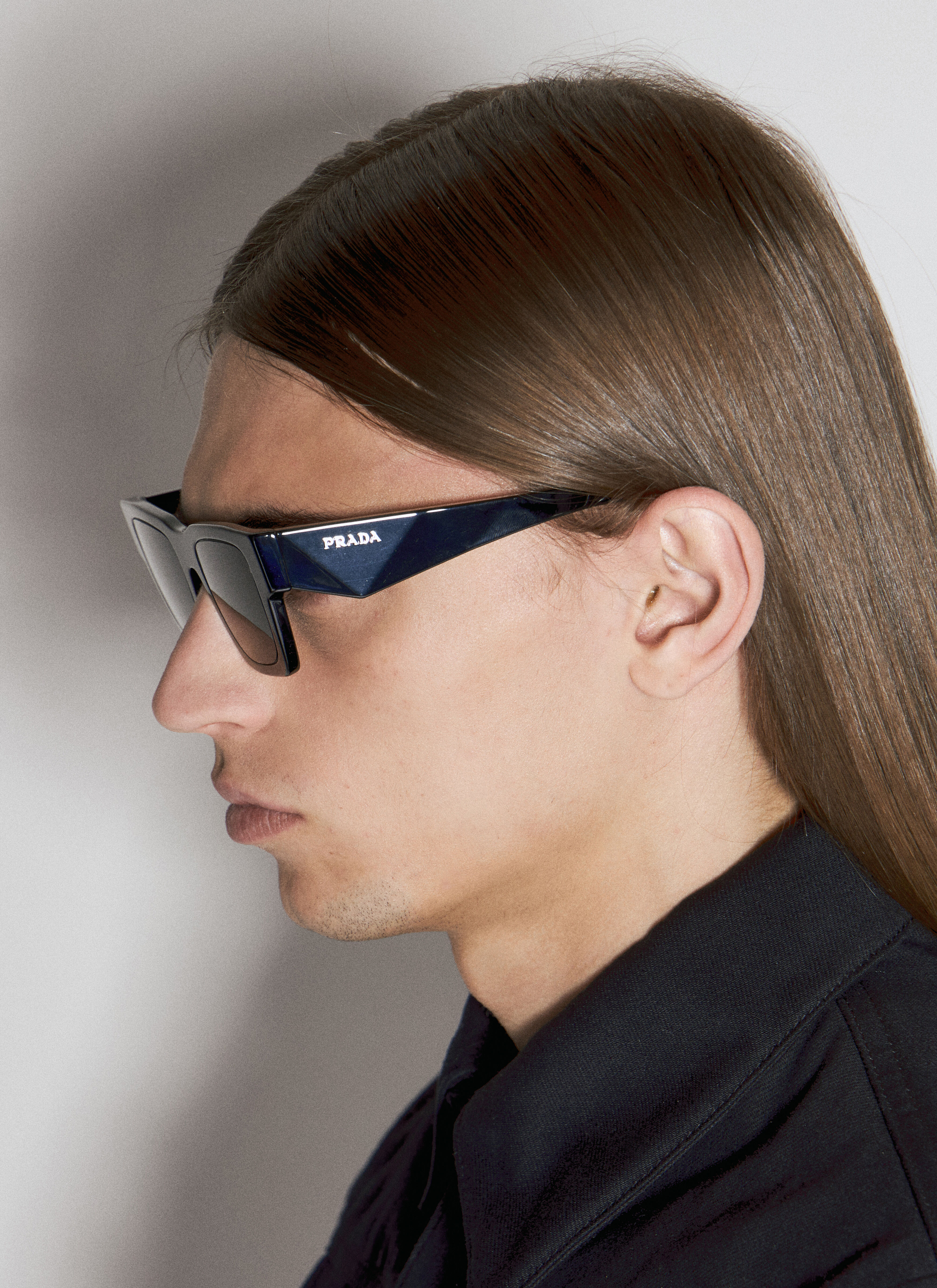 Prada Men s Square Frame Sunglasses in Black LN CC