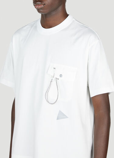 And Wander Pocket T-Shirt White anw0152015