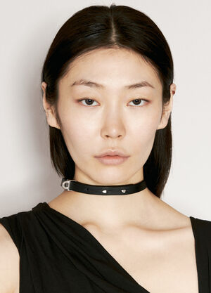 Rick Owens Leather Choker Black ric0255031
