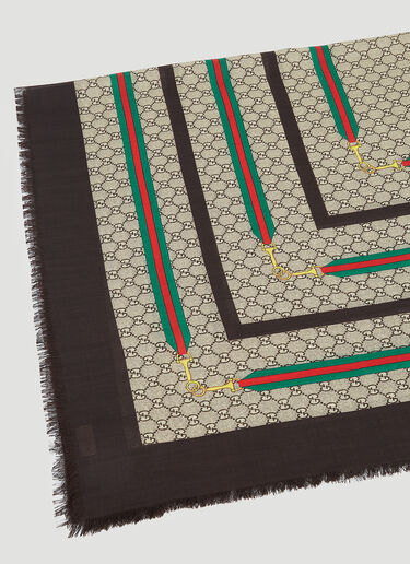 GG Web Scarf Gucci GG Web Scarf Brown guc0253142