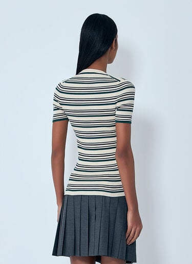 Miu Miu Stripes T-Shirt Beige miu0264013