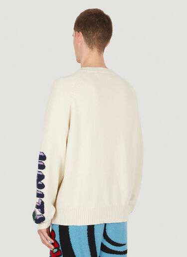 The Elder Statesman Peace and Unity Sweater White tes0150005