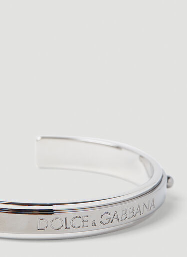 Dolce & Gabbana 徽标刻花手镯 银色 dol0153017