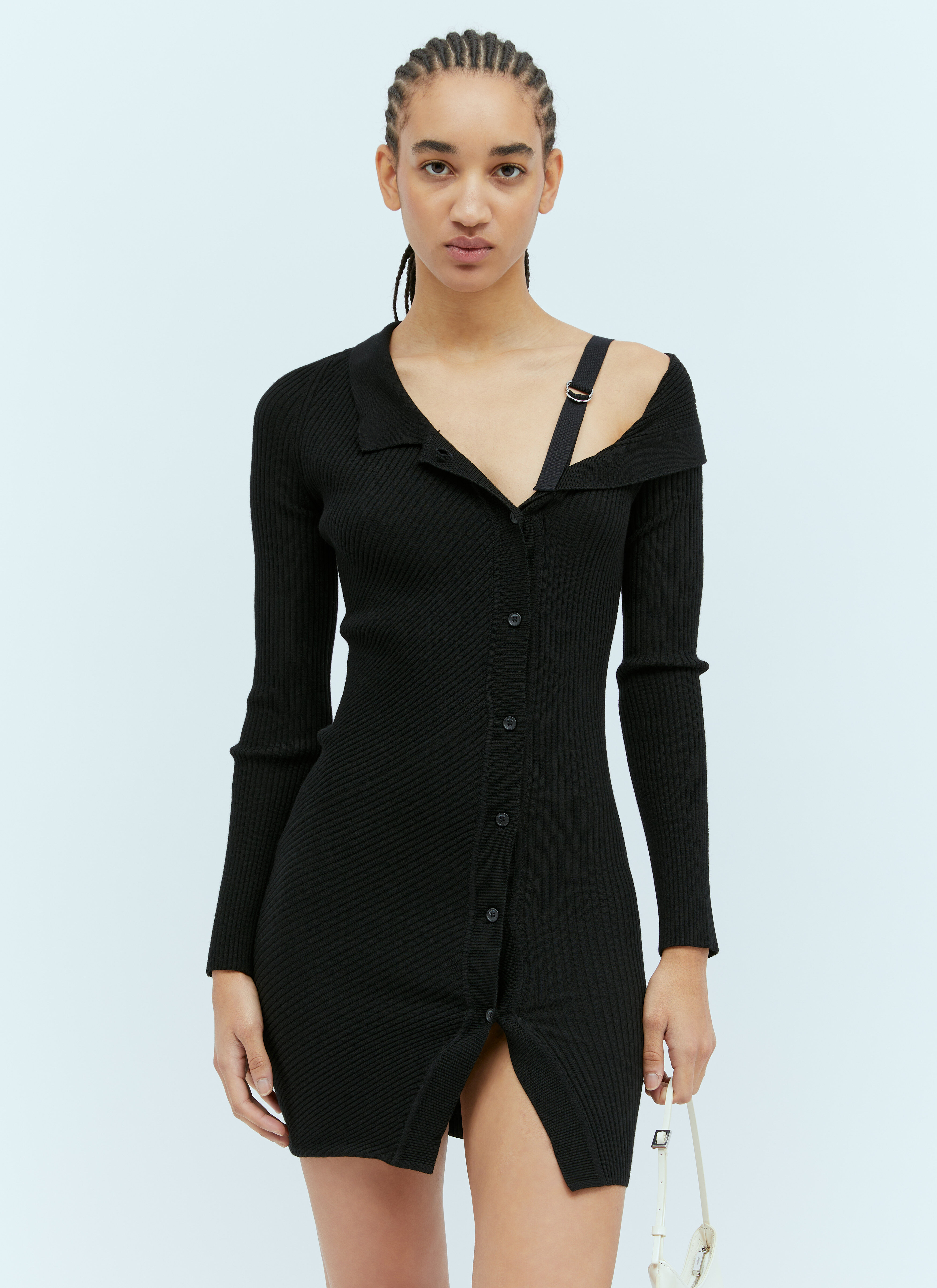Jacquemus La Robe Maille Colin Mini Dress en Black pour femme | LN-CC®
