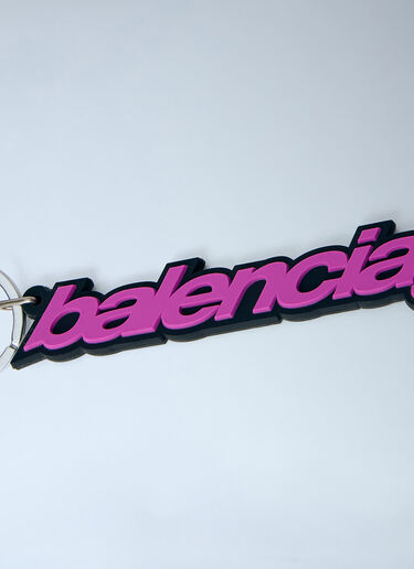 Balenciaga Biker Logo Keychain Pink bal0264018