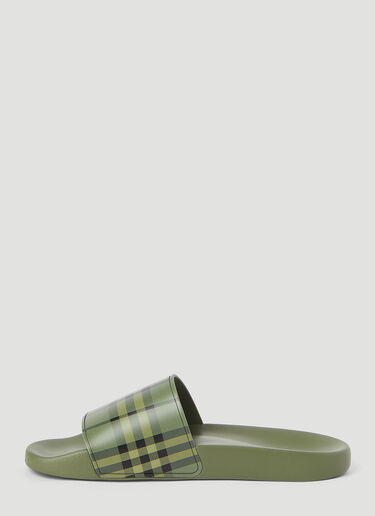 Burberry Vintage Check Slides Green bur0145077