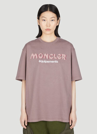 Logo Print T-Shirt Moncler Salehe Bembury Logo Print T-Shirt Purple msb0254003