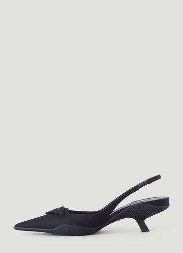Prada 再生尼龙裸跟高跟鞋 黑 pra0245082