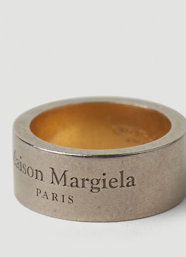 Maison Margiela Logo Engraved Ring Silver mla0150034