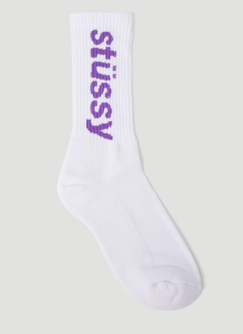 Y-3 Helvetica Long Socks White yyy0152041