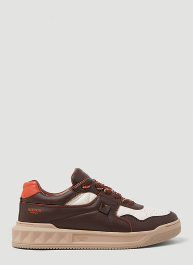 Valentino One Stud Sneakers Brown val0149023