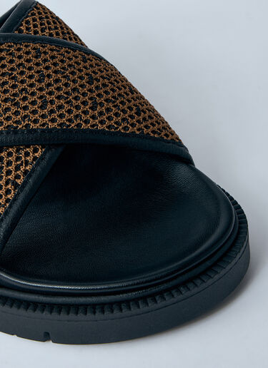 Max Mara Logo Plaque Slides Brown max0260016