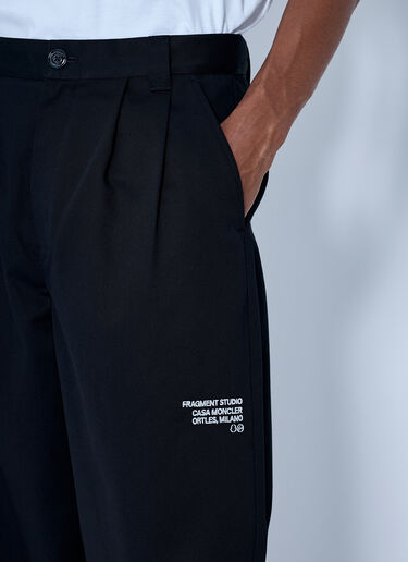 LN-CC® - Moncler x FRGMT Hiroshi Fujiwara: Pleated Wide-Leg Trousers - Black Moncler x FRGMT Hiroshi Fujiwara Pleated Wide-Leg Trousers Black mfr0166005