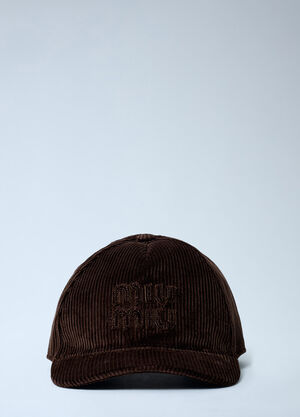 Miu Miu Velvet Baseball Cap Brown miu0162017