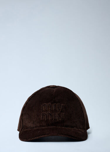 Miu Miu Velvet Baseball Cap Brown miu0162017