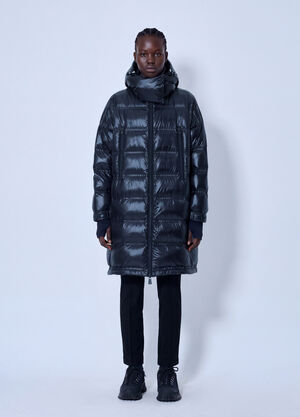Moncler Grenoble Rochelairs Hooded Long Down Jacket Black mog0265007