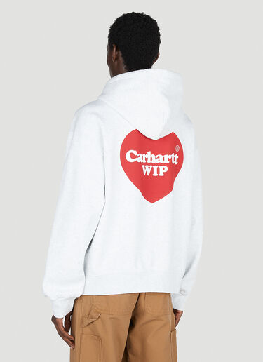 Carhartt WIP Cotton Heart Print Hoodie Light Grey wip0153012