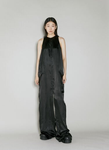 Rick Owens サテンフルイドジャンプスーツ ブラック ric0253012