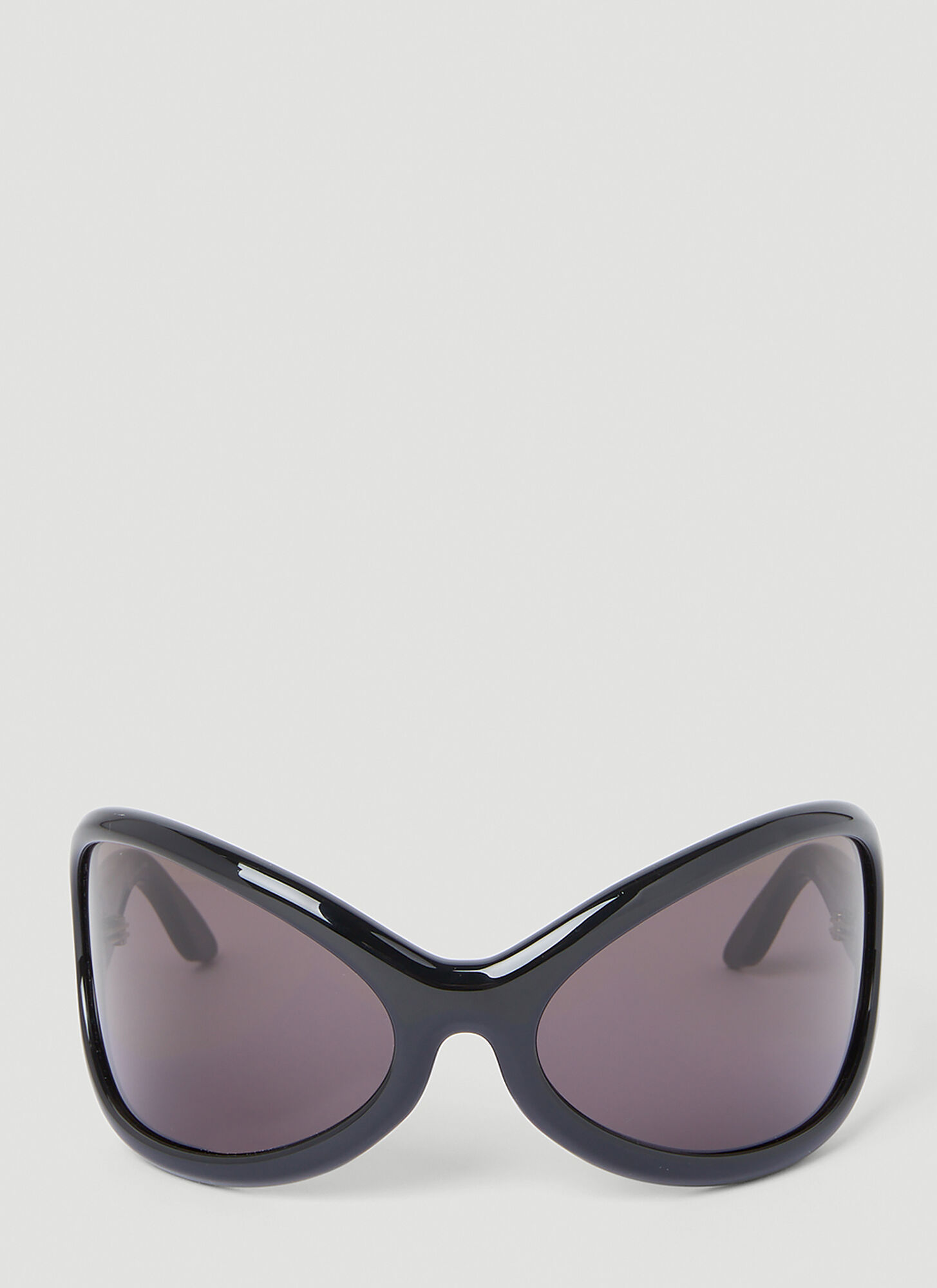 Shop Acne Studios Oversized Oval Sunglasses In Black