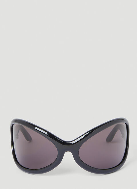 Courrèges Oversized Oval Sunglasses Black cou0354001