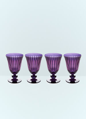L'Objet Set Of Four Prism Wine Glasses Gold wps0644163