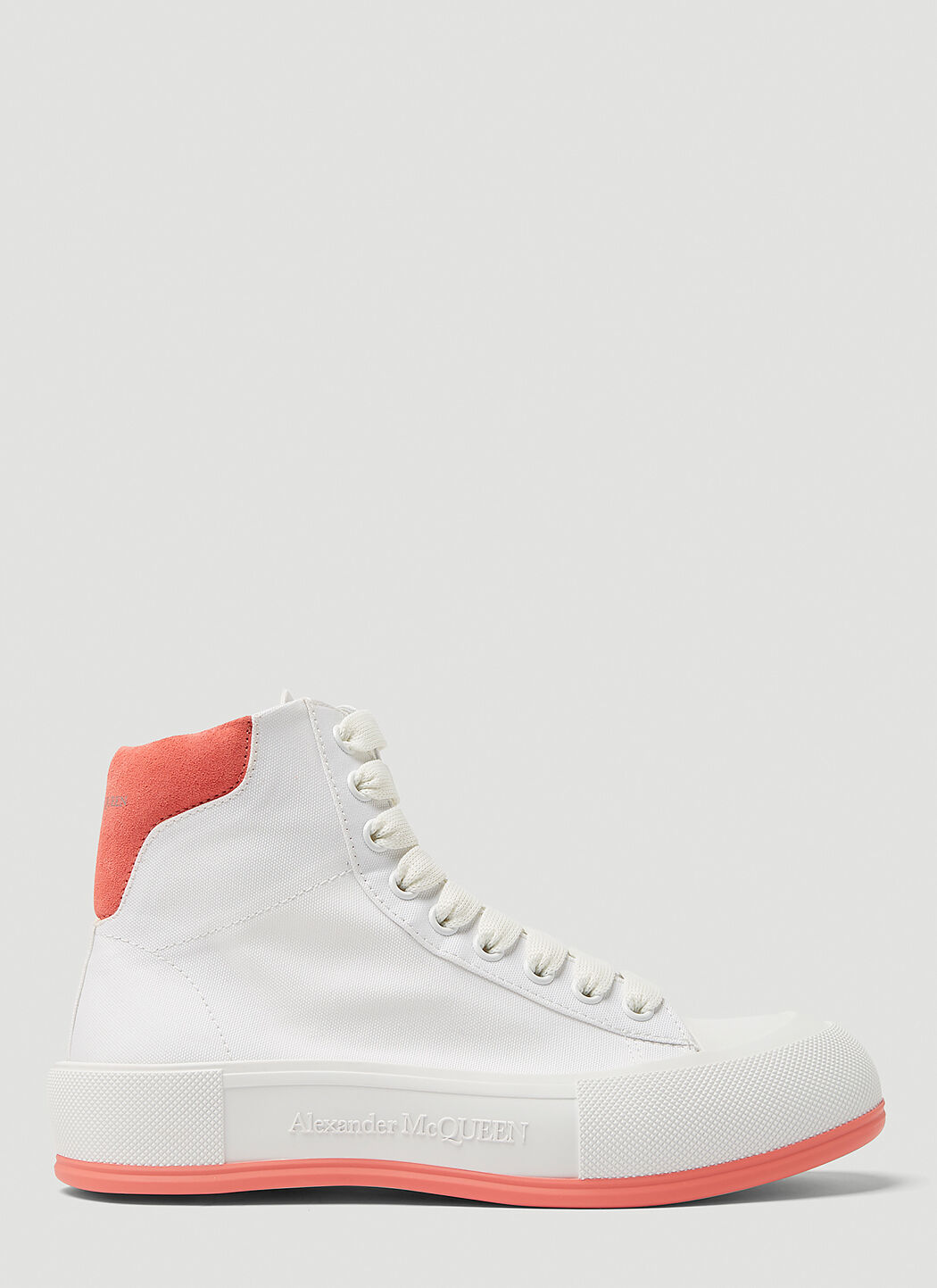 Orange and white alexander mcqueen clearance sneakers