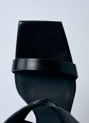 Rick Owens 双翼坡跟皮革凉鞋 黑色 ric0259018