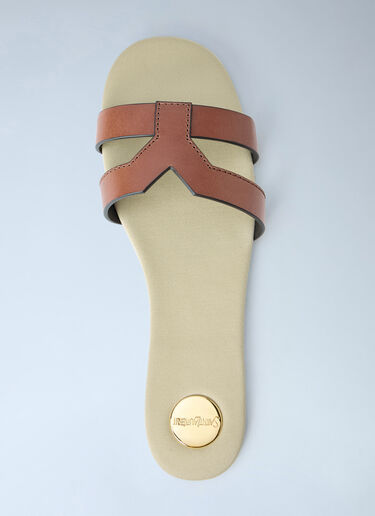 LN-CC® - Saint Laurent: Mabrouka Slides - Brown Saint Laurent Mabrouka Slides Brown sla0264024
