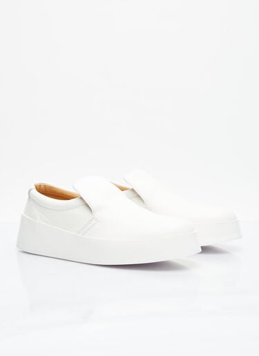 JW Anderson Leather Slip-On Sneakers White jwa0254013