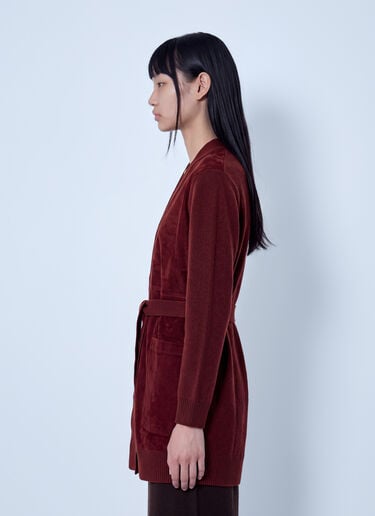LN-CC® - Max Mara: Belted Cardigan with Patch Pockets - Bordeaux Max Mara Belted Cardigan with Patch Pockets Bordeaux max0266209