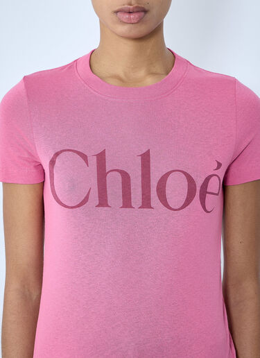 Chloé Baby Fit Logo T-Shirt Pink chl0259016