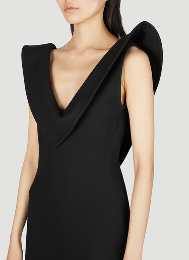 Bottega Veneta Structured Midi Dress Black bov0254003