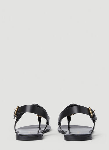 Cassandra Logo Sandals Saint Laurent Cassandra Logo Sandals Black sla0151057