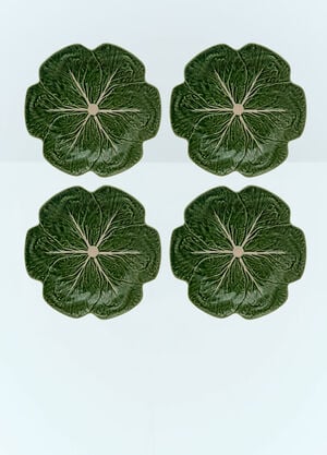 Bordallo Pinheiro Set Of Four Couve Dinner Plates Green wps0691272