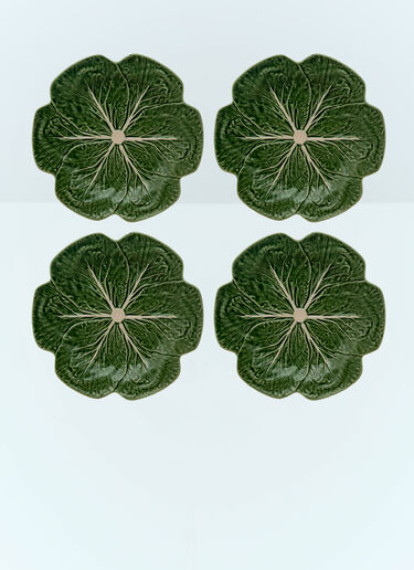 Bordallo Pinheiro Set Of Four Couve Dinner Plates Green wps0691272